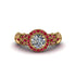 Exclusive Halo Diamond Milgrain Engagement Ring - Kendra No. 46