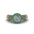 Exclusive Halo Diamond Milgrain Engagement Ring - Kendra No. 17