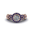 Exclusive Halo Diamond Milgrain Engagement Ring - Kendra No. 62 image 3