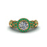 Exclusive Halo Diamond Milgrain Engagement Ring - Kendra No. 16 image 2