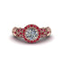 Exclusive Halo Diamond Milgrain Engagement Ring - Kendra No. 47