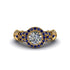 Exclusive Halo Diamond Milgrain Engagement Ring - Kendra No. 61 image 2