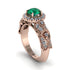 Exclusive Halo Emerald Milgrain Engagement Ring - Kendra No. 5 image 1