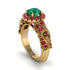 Exclusive Halo Emerald Milgrain Engagement Ring - Kendra No. 49 image 1