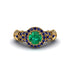 Exclusive Halo Emerald Milgrain Engagement Ring - Kendra No. 64