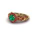 Exclusive Halo Emerald Milgrain Engagement Ring - Kendra No. 49 image 3