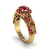 Exclusive Halo Ruby Milgrain Engagement Ring - Kendra No. 55 image 1