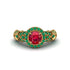 Exclusive Halo Ruby Milgrain Engagement Ring - Kendra No. 25 image 2