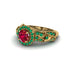 Exclusive Halo Ruby Milgrain Engagement Ring - Kendra No. 25 image 3
