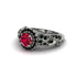 Exclusive Halo Ruby Milgrain Engagement Ring - Kendra No. 42