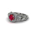 Exclusive Halo Ruby Milgrain Engagement Ring - Kendra No. 12 image 3