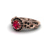 Exclusive Halo Ruby Milgrain Engagement Ring - Kendra No. 41