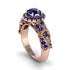 Exclusive Halo Sapphire Milgrain Engagement Ring - Kendra No. 74 image 1