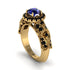 Exclusive Halo Sapphire Milgrain Engagement Ring - Kendra No. 43
