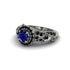 Exclusive Halo Sapphire Milgrain Engagement Ring - Kendra No. 45