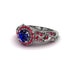 Exclusive Halo Sapphire Milgrain Engagement Ring - Kendra No. 60 image 3
