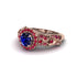 Exclusive Halo Sapphire Milgrain Engagement Ring - Kendra No. 59
