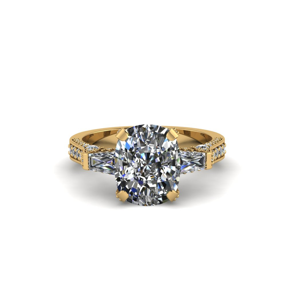 Exclusive Handmade Diamond Geometrical Engagement Ring - Yolanda No. 1