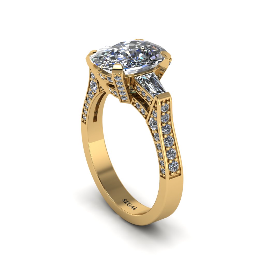 Exclusive Handmade Diamond Geometrical Engagement Ring - Yolanda No. 1