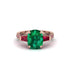 Exclusive Handmade Emerald Geometrical Engagement Ring - Yolanda No. 50 image 2