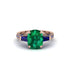 Exclusive Handmade Emerald Geometrical Engagement Ring - Yolanda No. 65