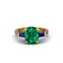 Exclusive Handmade Emerald Geometrical Engagement Ring - Yolanda No. 64 image 2