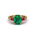 Exclusive Handmade Emerald Geometrical Engagement Ring - Yolanda No. 49 image 2