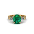 Exclusive Handmade Emerald Geometrical Engagement Ring - Yolanda No. 4