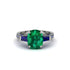 Exclusive Handmade Emerald Geometrical Engagement Ring - Yolanda No. 66 image 2