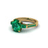 Exclusive Handmade Emerald Geometrical Engagement Ring - Yolanda No. 19