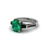 Exclusive Handmade Emerald Geometrical Engagement Ring - Yolanda No. 36