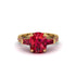 Exclusive Handmade Ruby Geometrical Engagement Ring - Yolanda No. 55