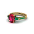 Exclusive Handmade Ruby Geometrical Engagement Ring - Yolanda No. 25