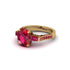 Exclusive Handmade Ruby Geometrical Engagement Ring - Yolanda No. 55 image 3