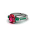 Exclusive Handmade Ruby Geometrical Engagement Ring - Yolanda No. 27