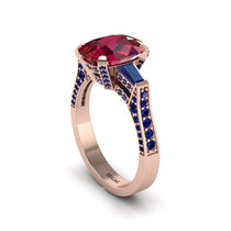 Exclusive Handmade Ruby Geometrical Engagement Ring - Yolanda No. 71 image 1