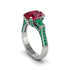 Exclusive Handmade Ruby Geometrical Engagement Ring - Yolanda No. 27
