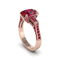 Exclusive Handmade Ruby Geometrical Engagement Ring - Yolanda No. 56 image 1