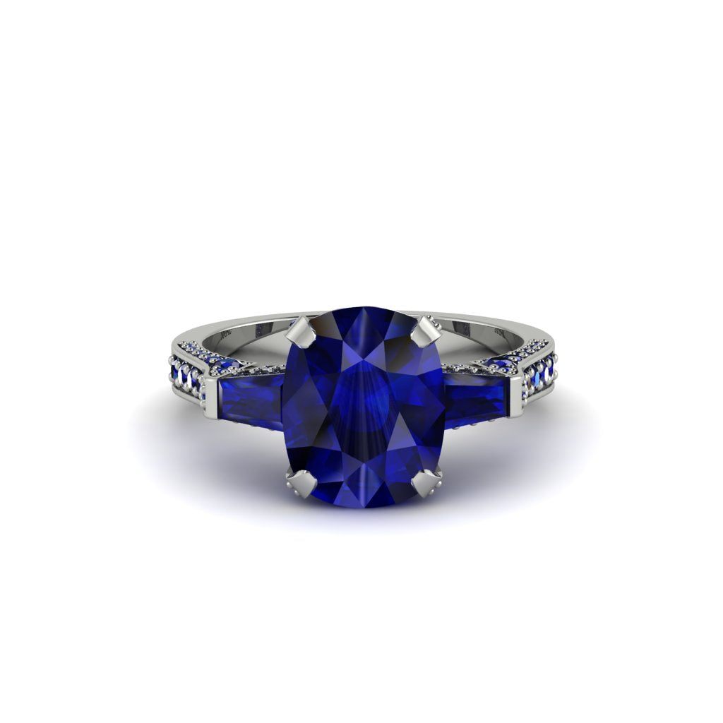 Exclusive Handmade Sapphire Geometrical Engagement Ring - Yolanda No. 75