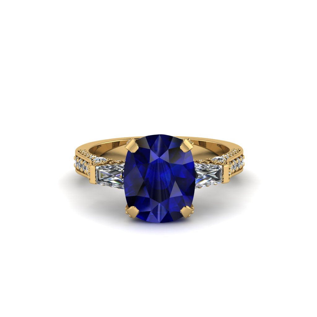 Exclusive Handmade Sapphire Geometrical Engagement Ring - Yolanda No. 13