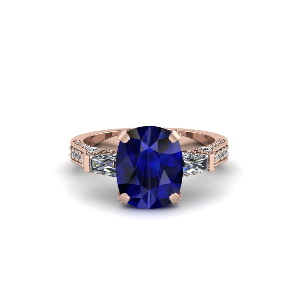Exclusive Handmade Sapphire Geometrical Engagement Ring - Yolanda No. 14