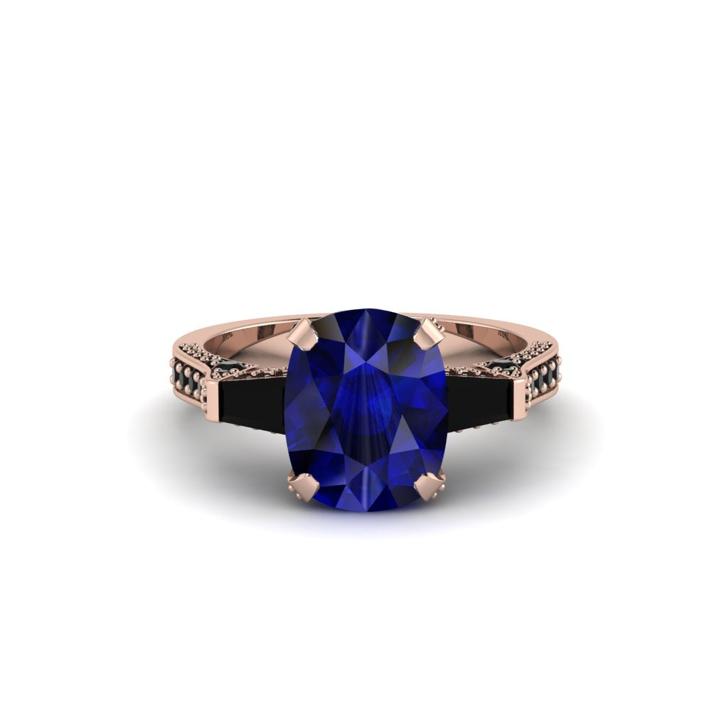 Exclusive Handmade Sapphire Geometrical Engagement Ring - Yolanda No. 44
