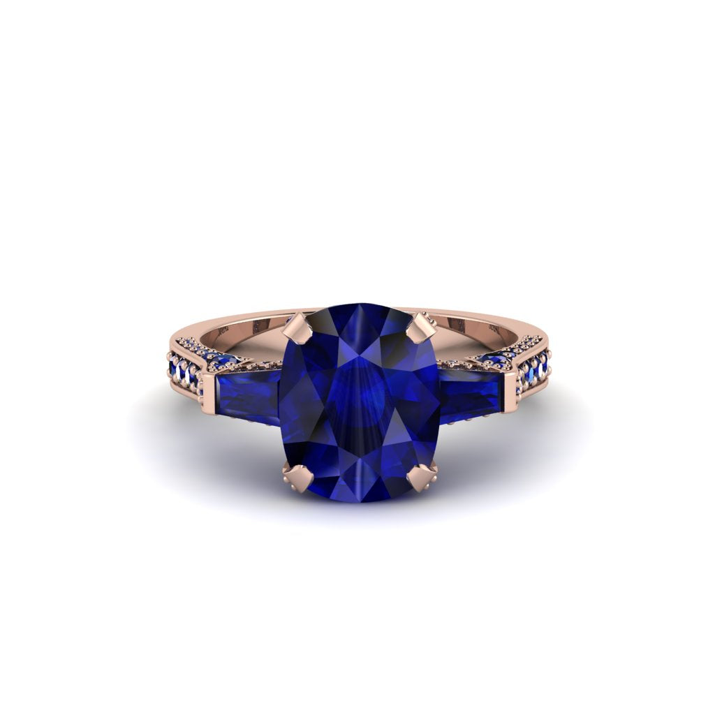 Exclusive Handmade Sapphire Geometrical Engagement Ring - Yolanda No. 74