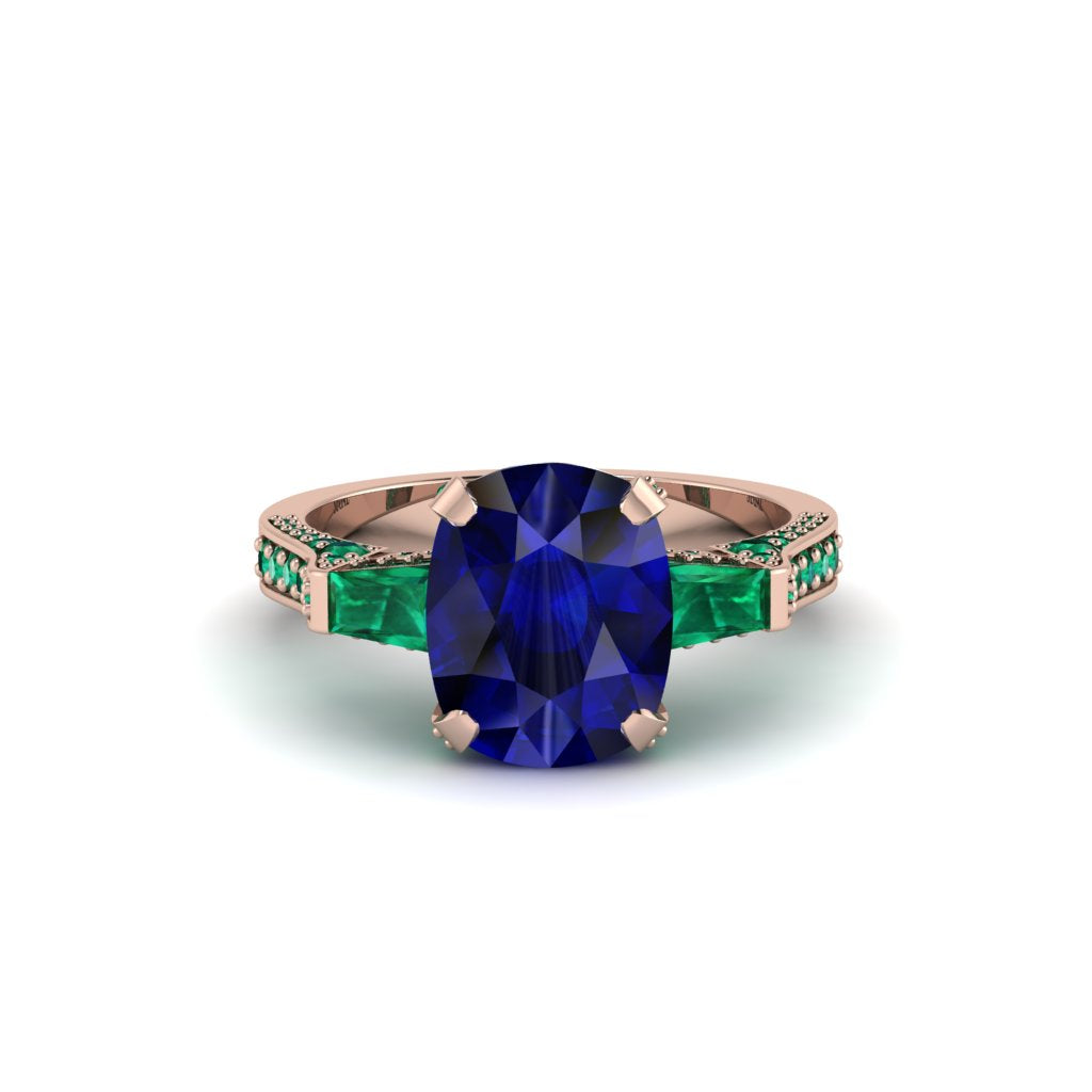Exclusive Handmade Sapphire Geometrical Engagement Ring - Yolanda No. 29