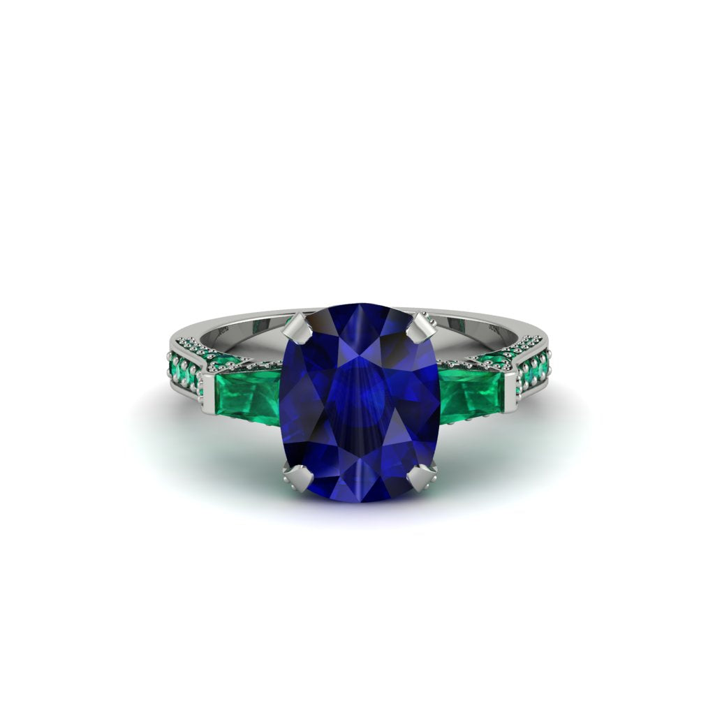 Exclusive Handmade Sapphire Geometrical Engagement Ring - Yolanda No. 30
