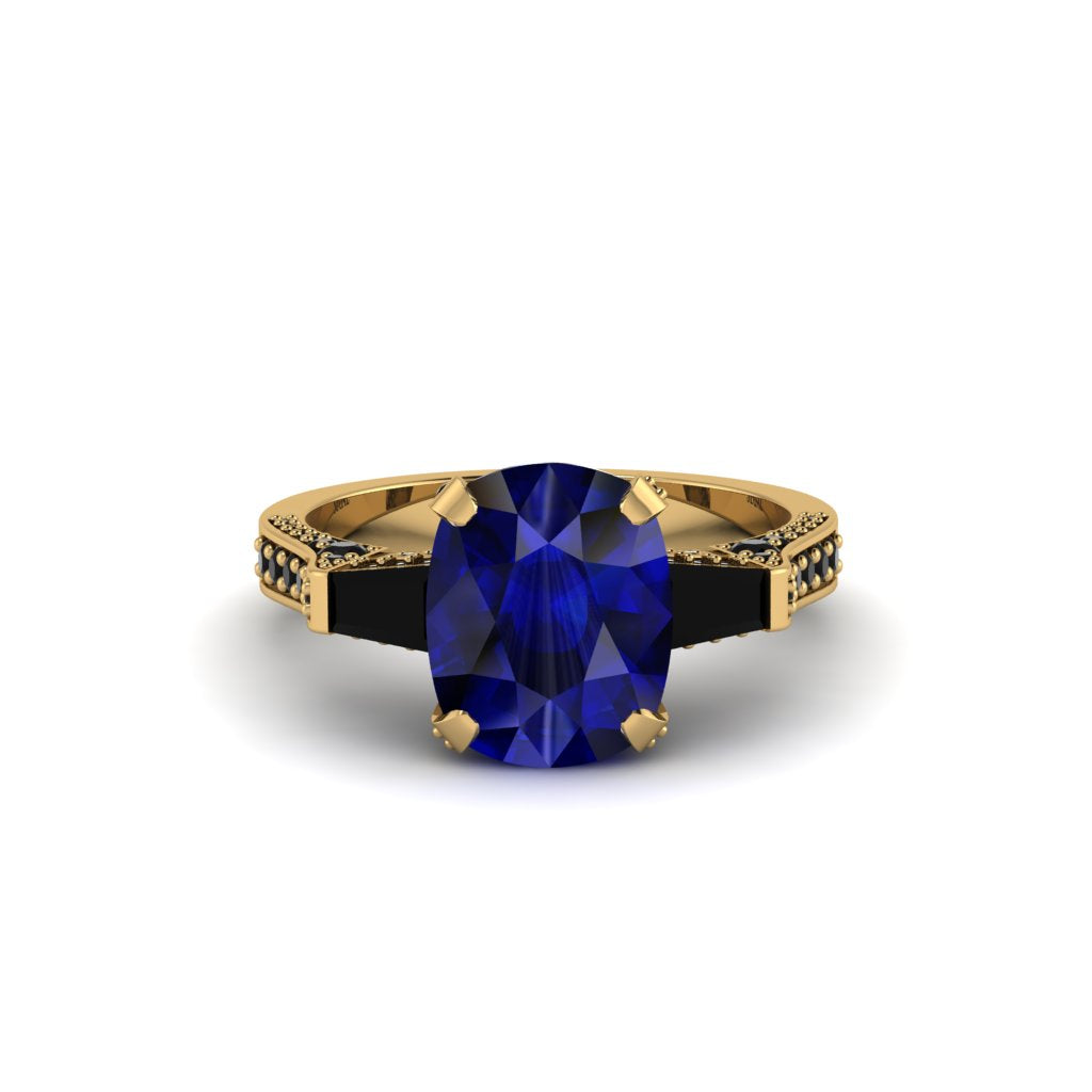 Exclusive Handmade Sapphire Geometrical Engagement Ring - Yolanda No. 43
