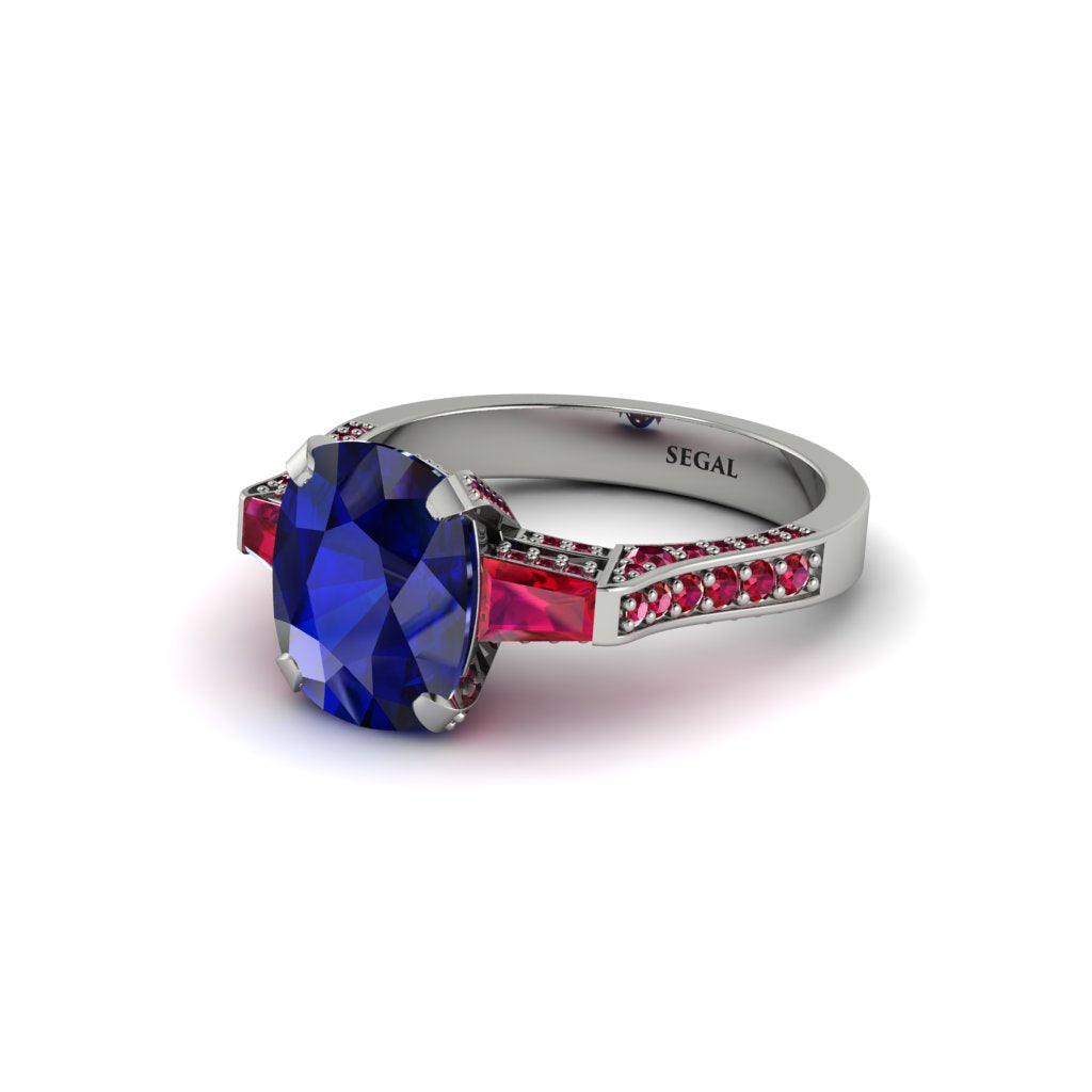 Exclusive Handmade Sapphire Geometrical Engagement Ring - Yolanda No. 60