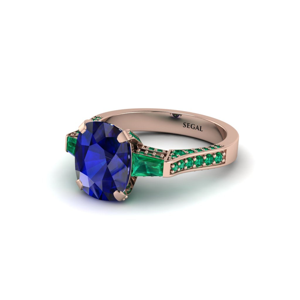 Exclusive Handmade Sapphire Geometrical Engagement Ring - Yolanda No. 29