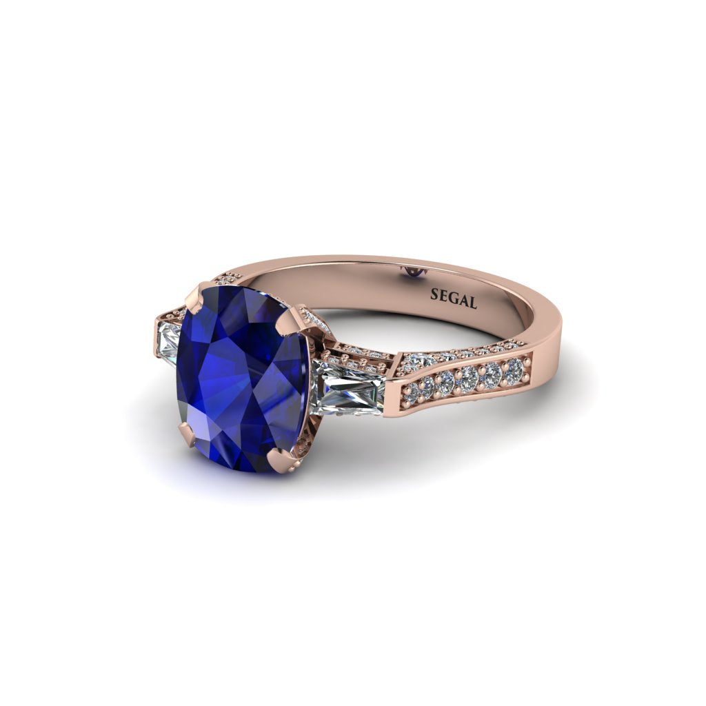 Exclusive Handmade Sapphire Geometrical Engagement Ring - Yolanda No. 14