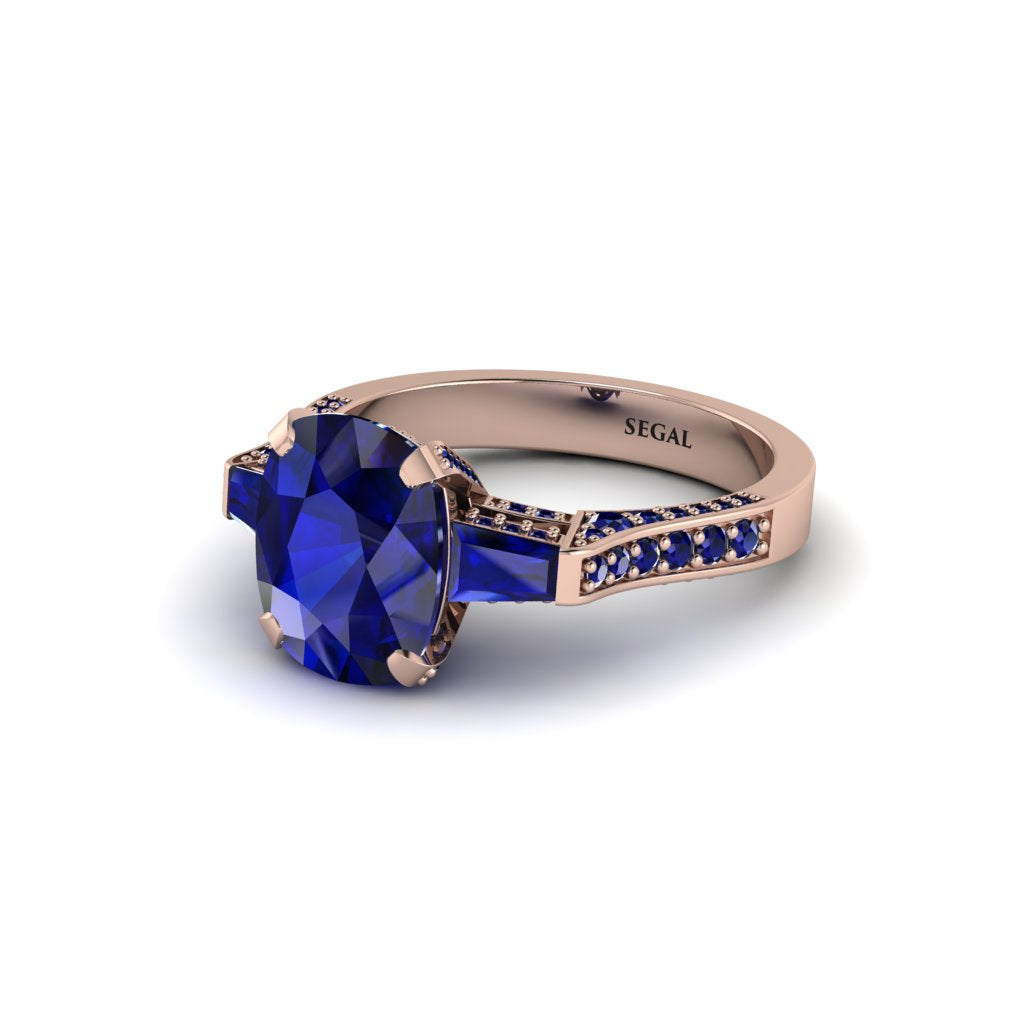 Exclusive Handmade Sapphire Geometrical Engagement Ring - Yolanda No. 74